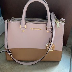 Michael Kors pink and tope bag